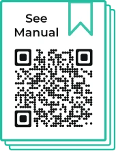 Ejemplo de diseño de código QR estilizado con marco "Ver menú".