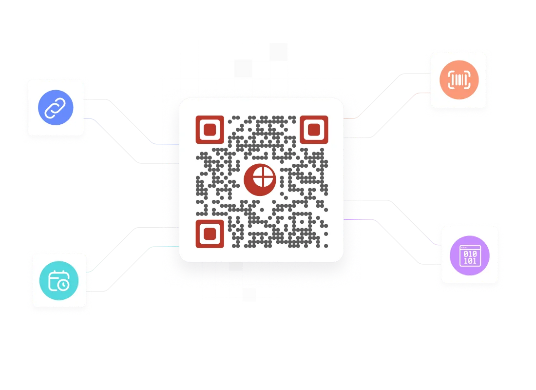 Scanova GS1 QR Code diagram linking website, expiration dates, GTIN, and batch or lot number for retail POS compliance