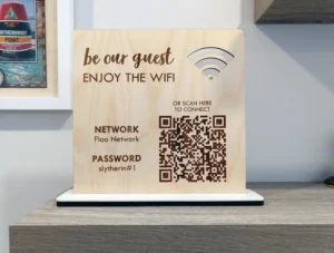 WiFi QR Code in a restaurant