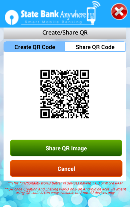 qr code payment sbi anywhere