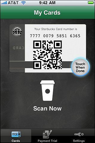 qr code payment starbucks