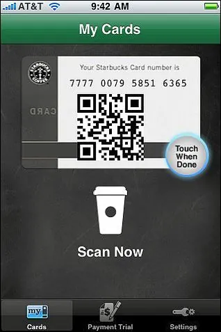 qr code payment starbucks