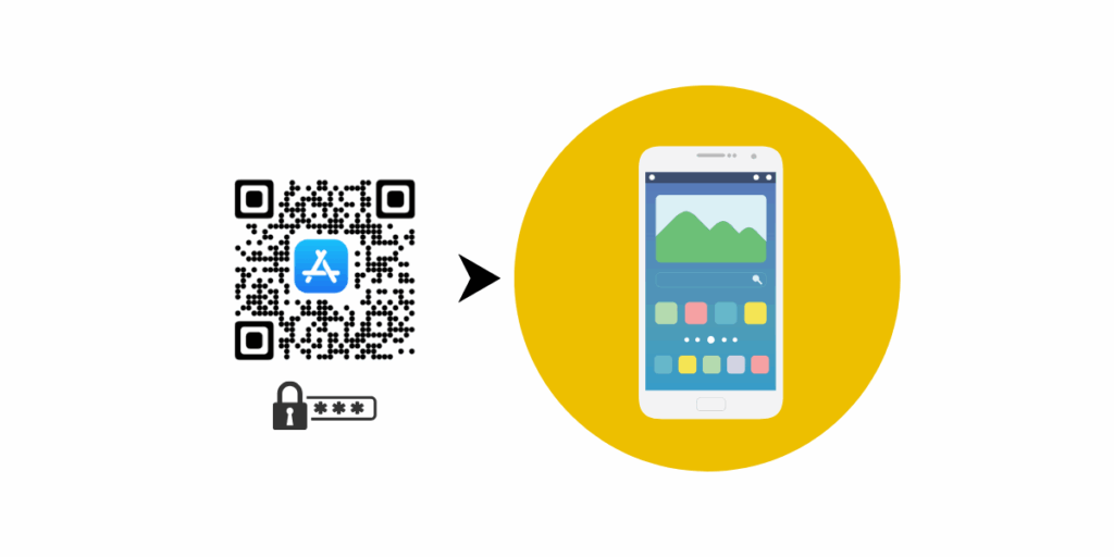 A password protected QR Code showing the content after entering password.