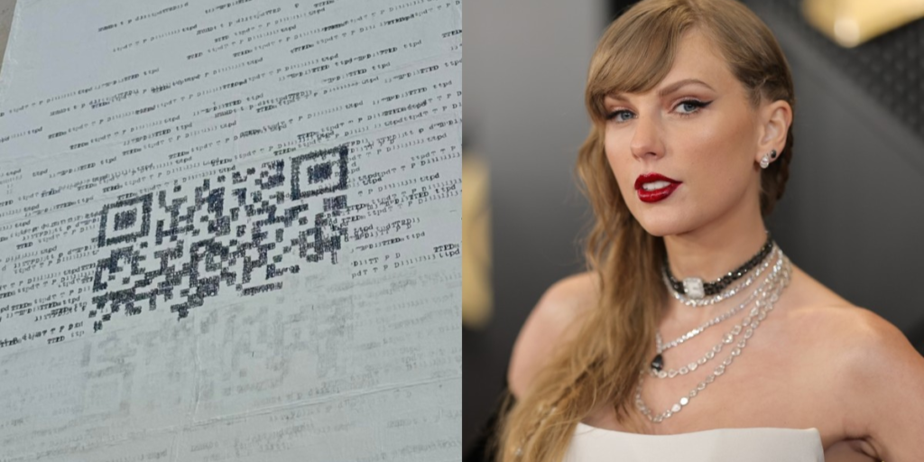 Taylor Swifts QR Code Mural