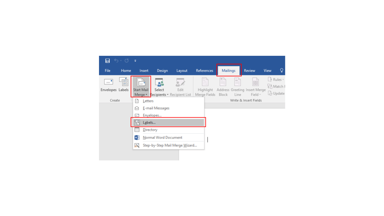 How to make QR Code Labels in MS Word Document on a Windows PC