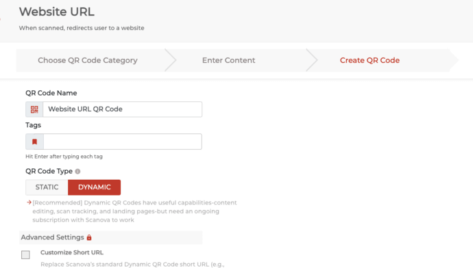 My Website URL QR Code