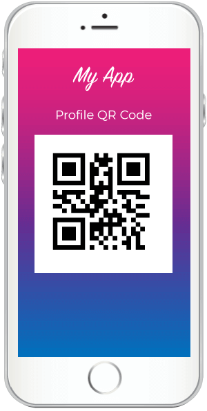 Example of how a black-and-white QR Code appears as a mismatch on a branded mobile screen