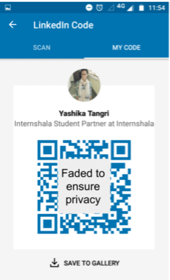 LinkedIn QR Code-my code
