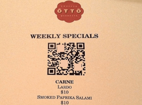 QR Codes can be used in the restaurants, especially on the menus