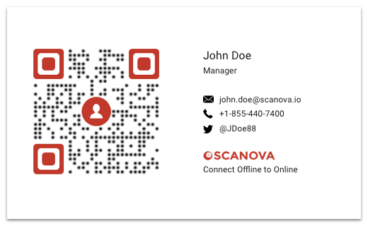 visiting card design: vcard QR Code