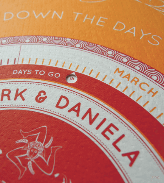 wedding card design: countdown card