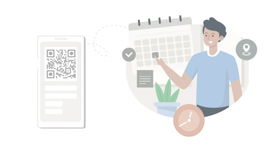 A person scanning a calendar qr code and saving the event reminder directly in hios calendar app.