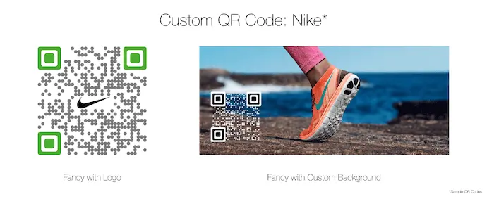 custom QR Code design feature: Nike