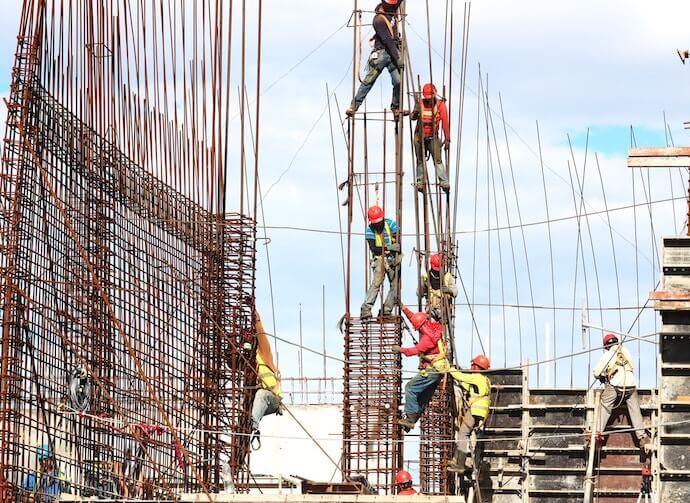 Working at heights during construction