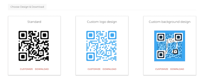 QR Code design options