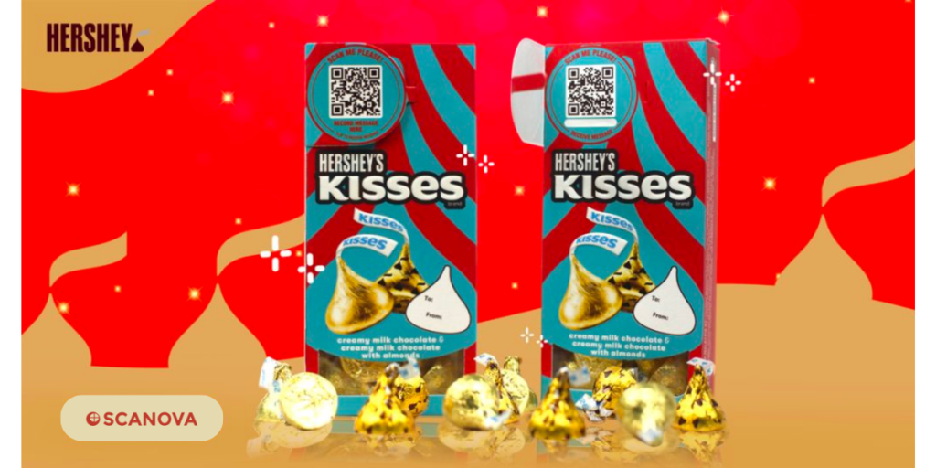 Harshey's QR Coded valentine's day themed packaging.