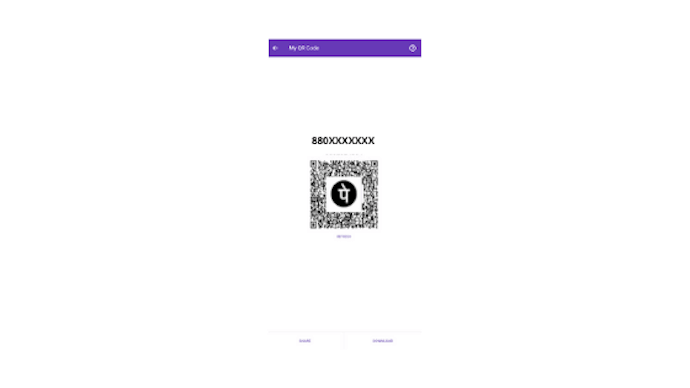 PhonePe QR Code sample