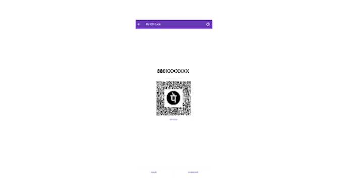 PhonePe QR Code sample