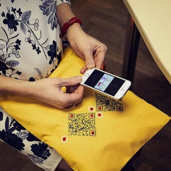 QR Codes to create textile designs