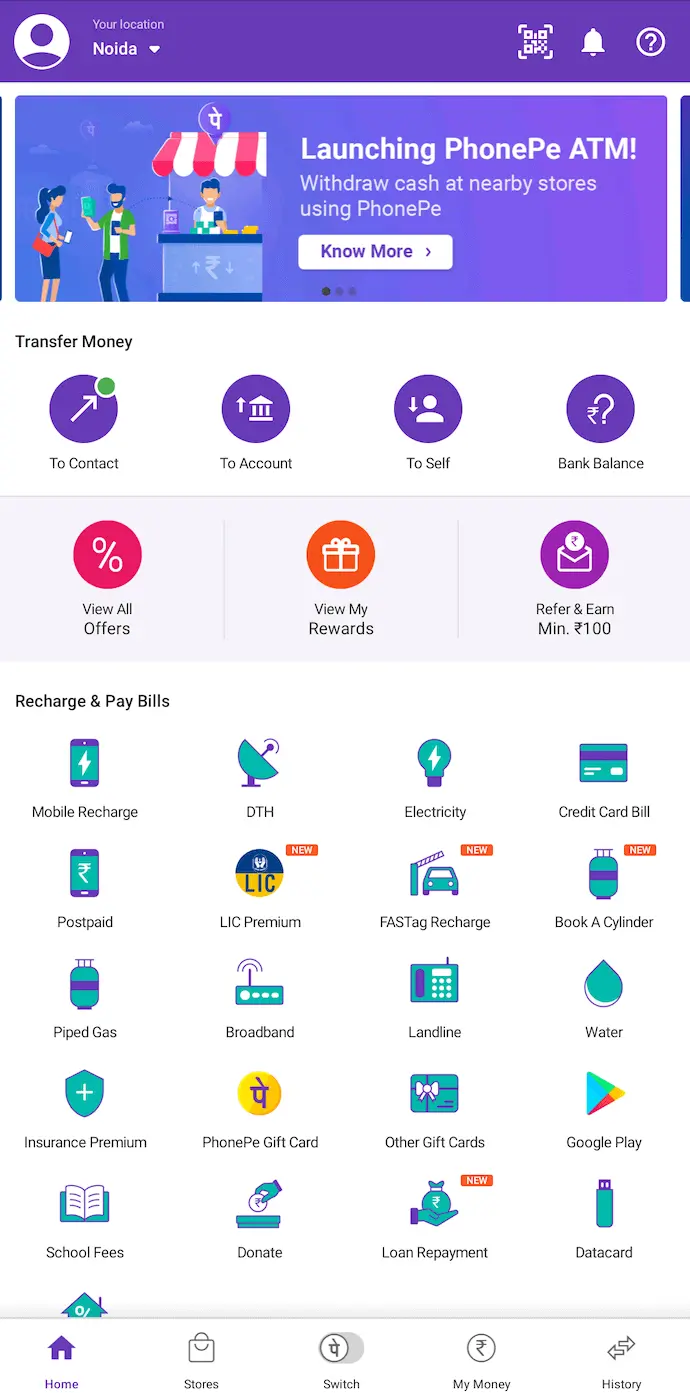 PhonePe profile icon