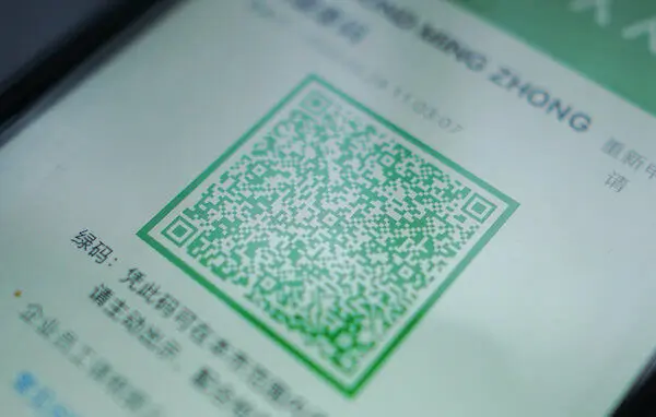 Coronavirus QR Code: color coding in China