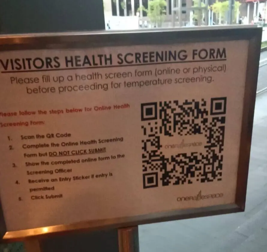 health screening form for visitor entry