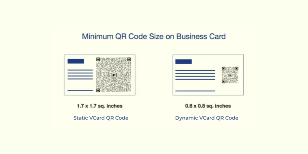 An image showing comparison between Static and Dynamic VCard QR Code.