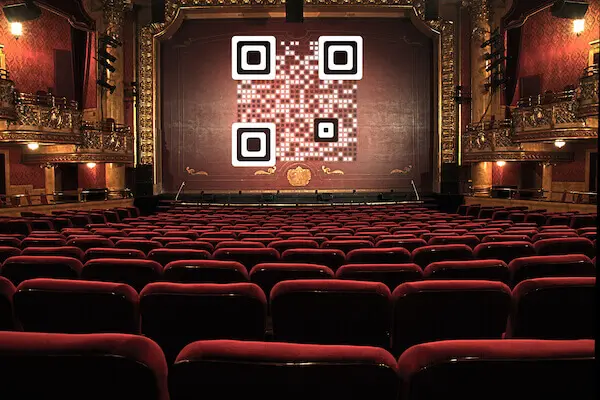 QR Codes in movies and entertainment: movie screen