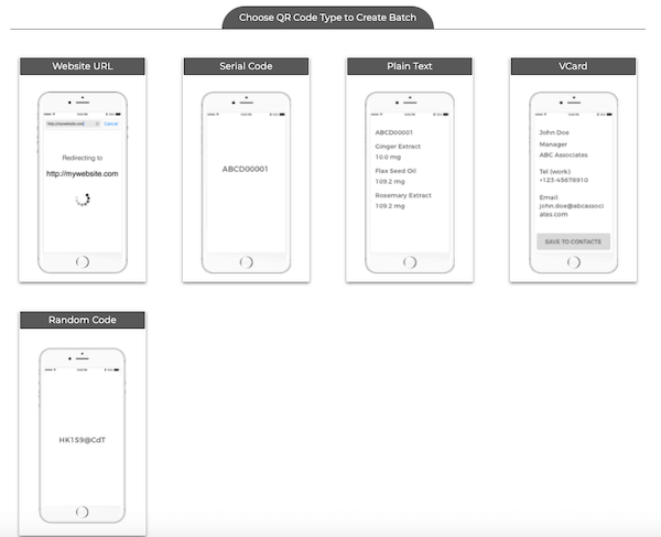 Text QR Code: categories to generate QR Codes in bulk