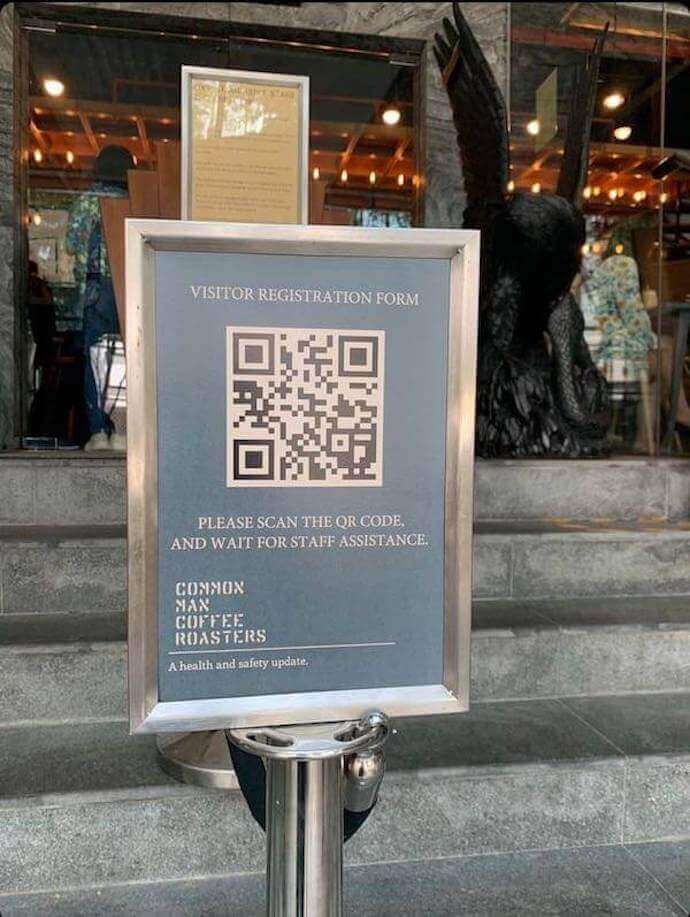 QR Codes in social distancing