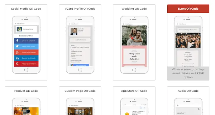 QR Code Categories