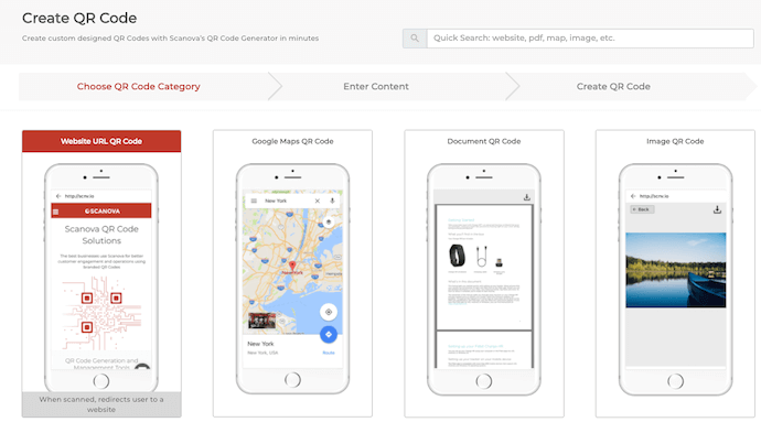 Design website URL QR Code: Scanova's QR Code Generator