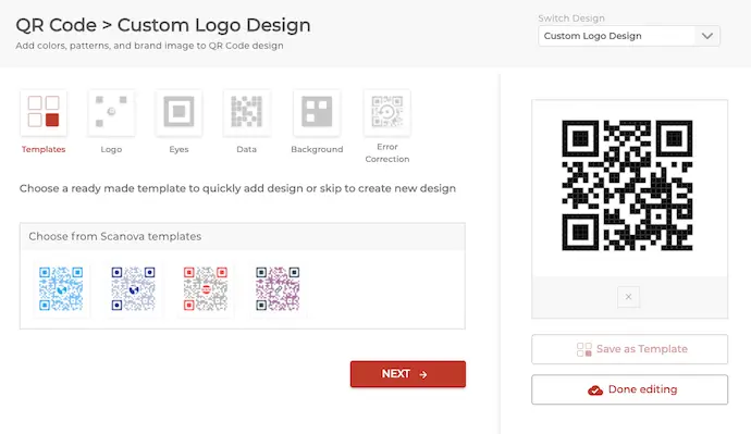 Create custom designed QR Code