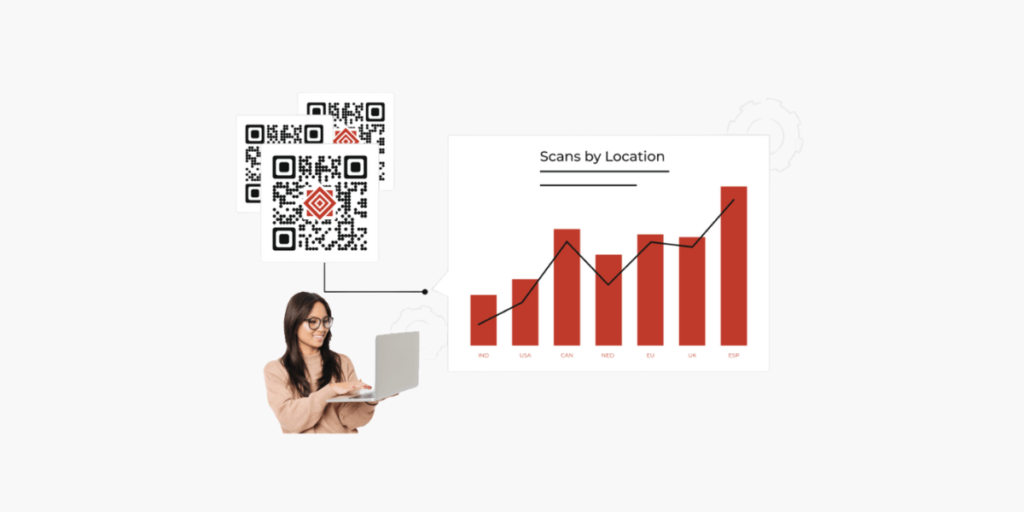 Scan by location analytics offered along with QR Code API feature.