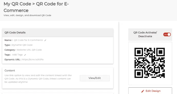 My QR Code for e-commerce