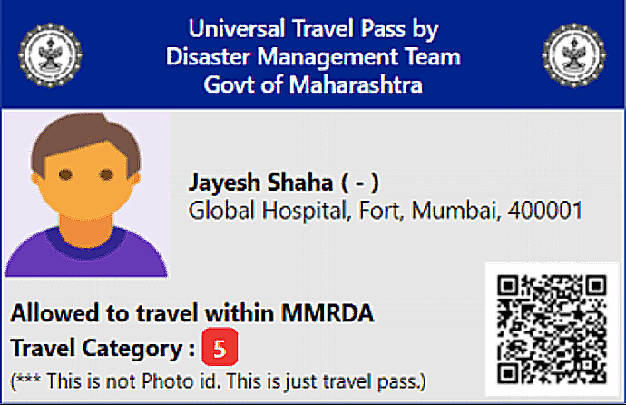 Mumbai Universal travel pass