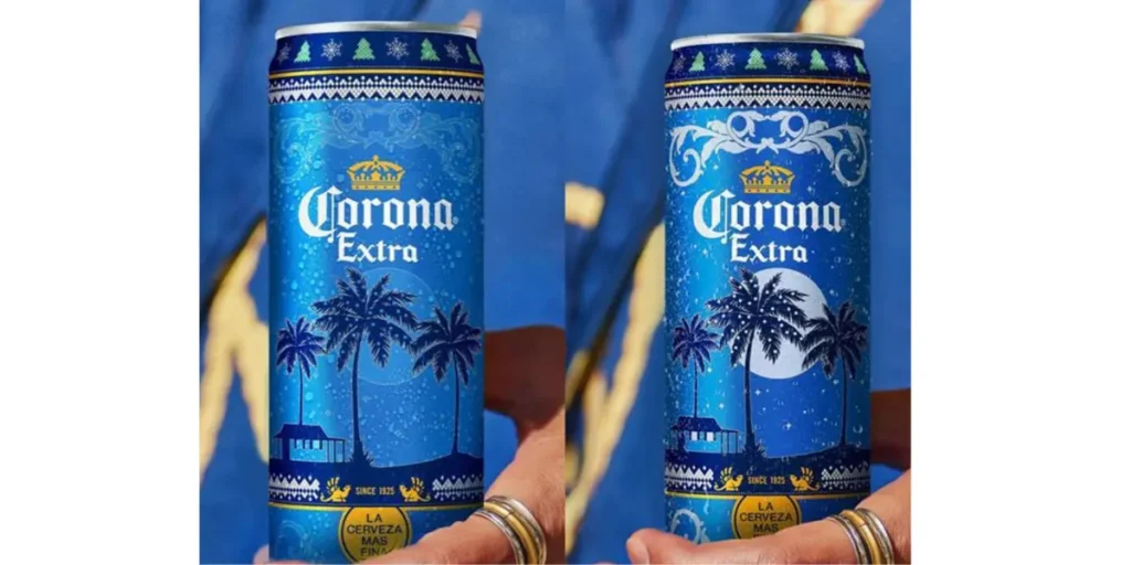 Christmas special edition Corona beer packaging to bring a festive vibe into their product and boost seasonal sales. 