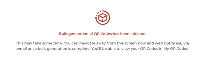 Bulk operation of QR Codes