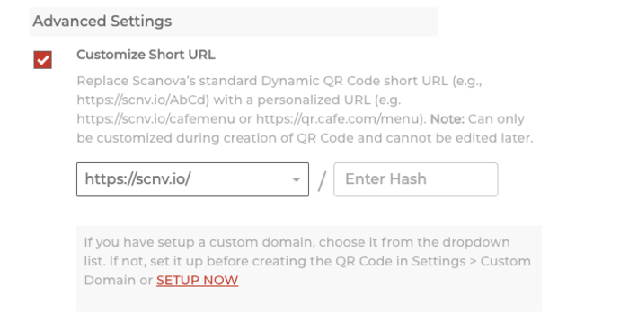 Customize Short URL