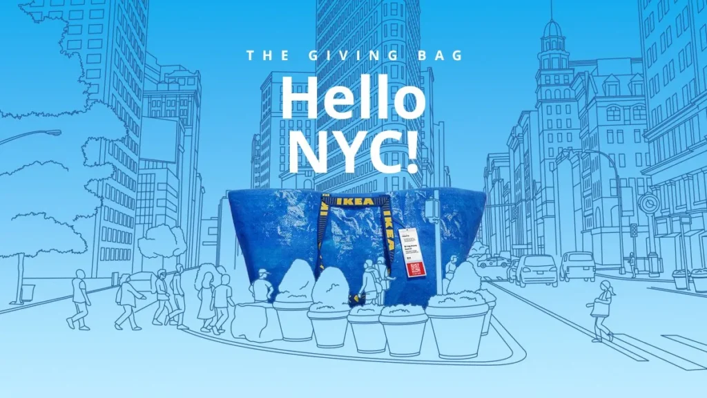 Ikea’s 19-Foot Frakta Bag QR Code Campaign in New York City