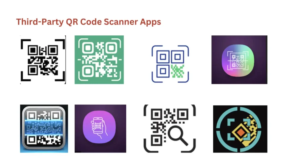 Some of the famous online third-party QR Code Scanner Apps to scan a QR Code online 