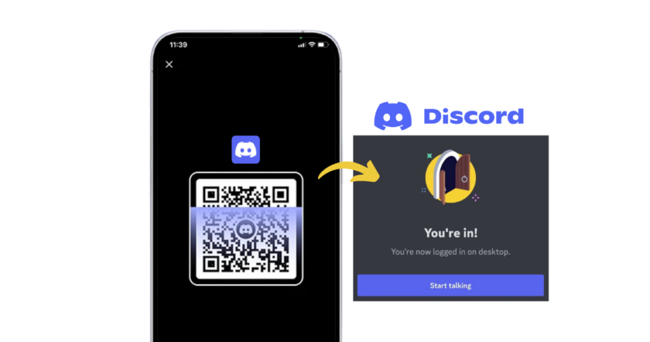 An image showing QR Code log in option via Discord QR Code.