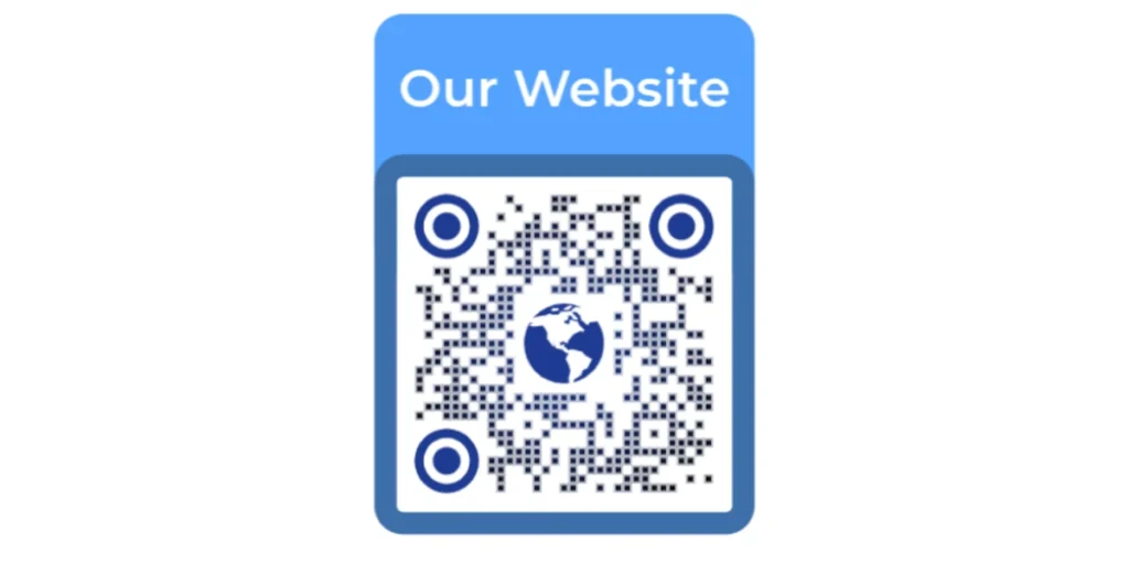 A website URL QR Code with logo