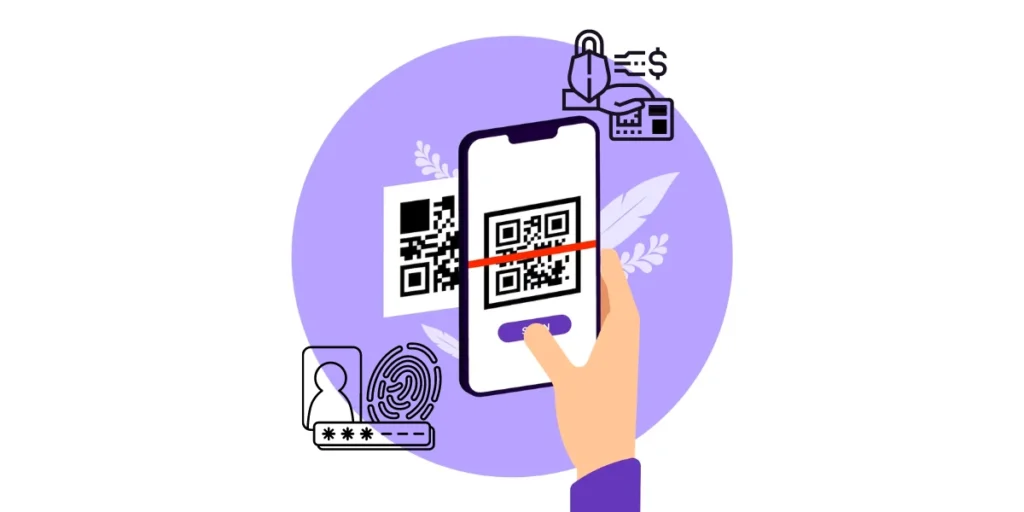 QR Codes providing layer of security illustration