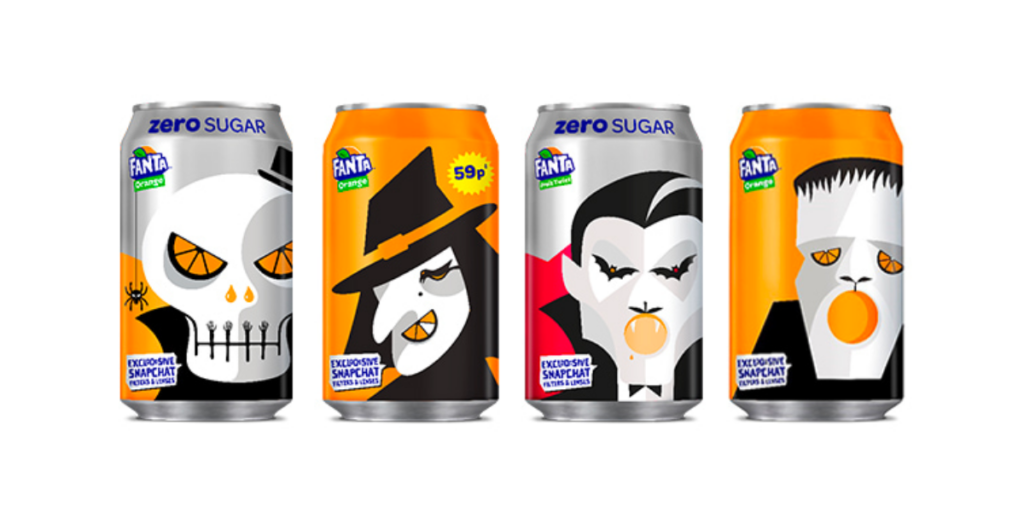 Fanty's halloween themed soda cans