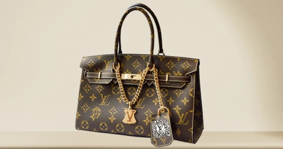 Louis Vuitton Bag with a QR Code.