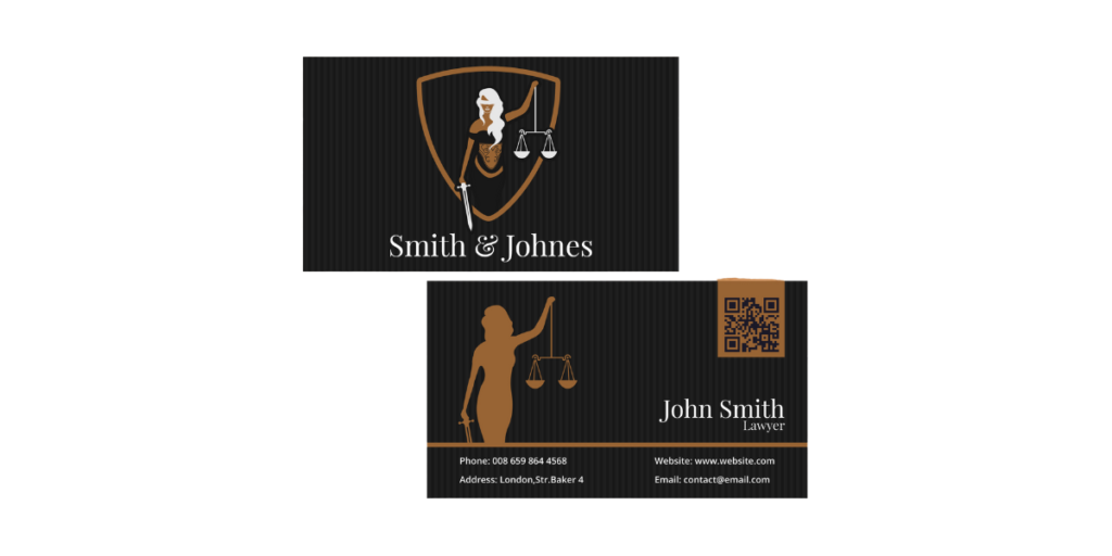 Lawyer Business card with the Name "Smith & Johnes" written on it.