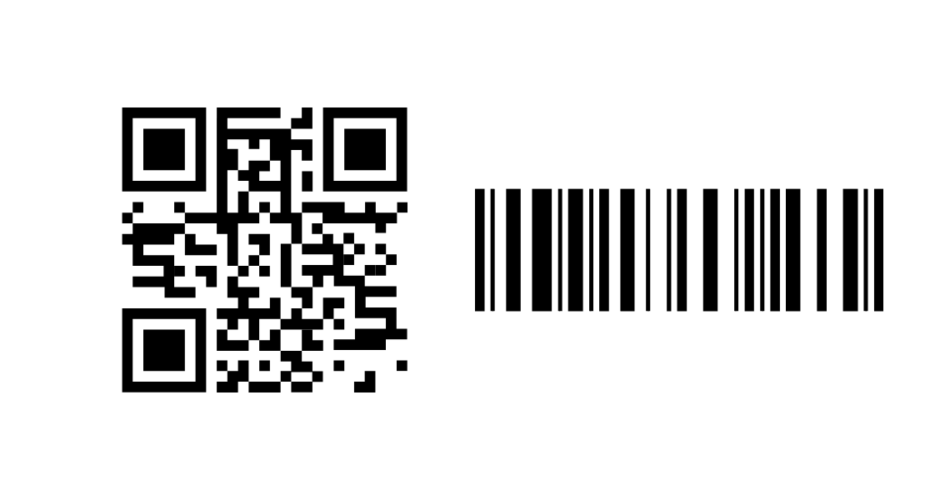 QR Code and a Barcode