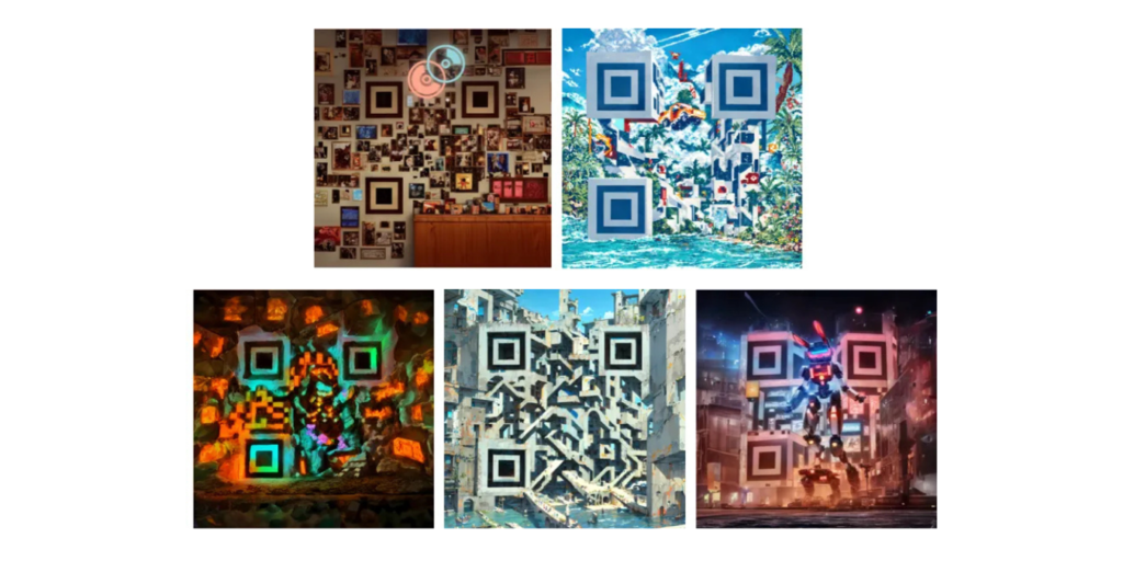 Five illustrative QR codes created for the latest campaign around Coke Studio, Courtesy of Coca-Cola.