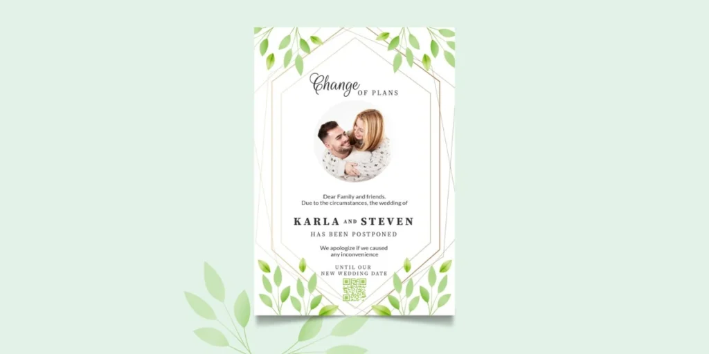 A wedding invitation card of Karla and Steven.